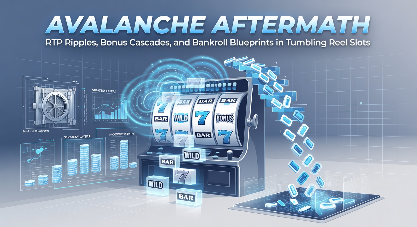 Vibrant tumbling reel slot screen showing cascading symbols and exploding wins in a high-energy avalanche feature