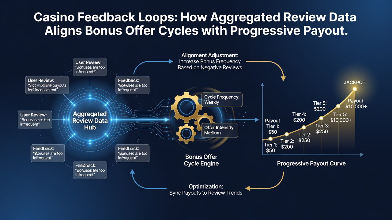 Progressive jackpot meter interface integrated with player review sentiment charts and resource allocation sliders