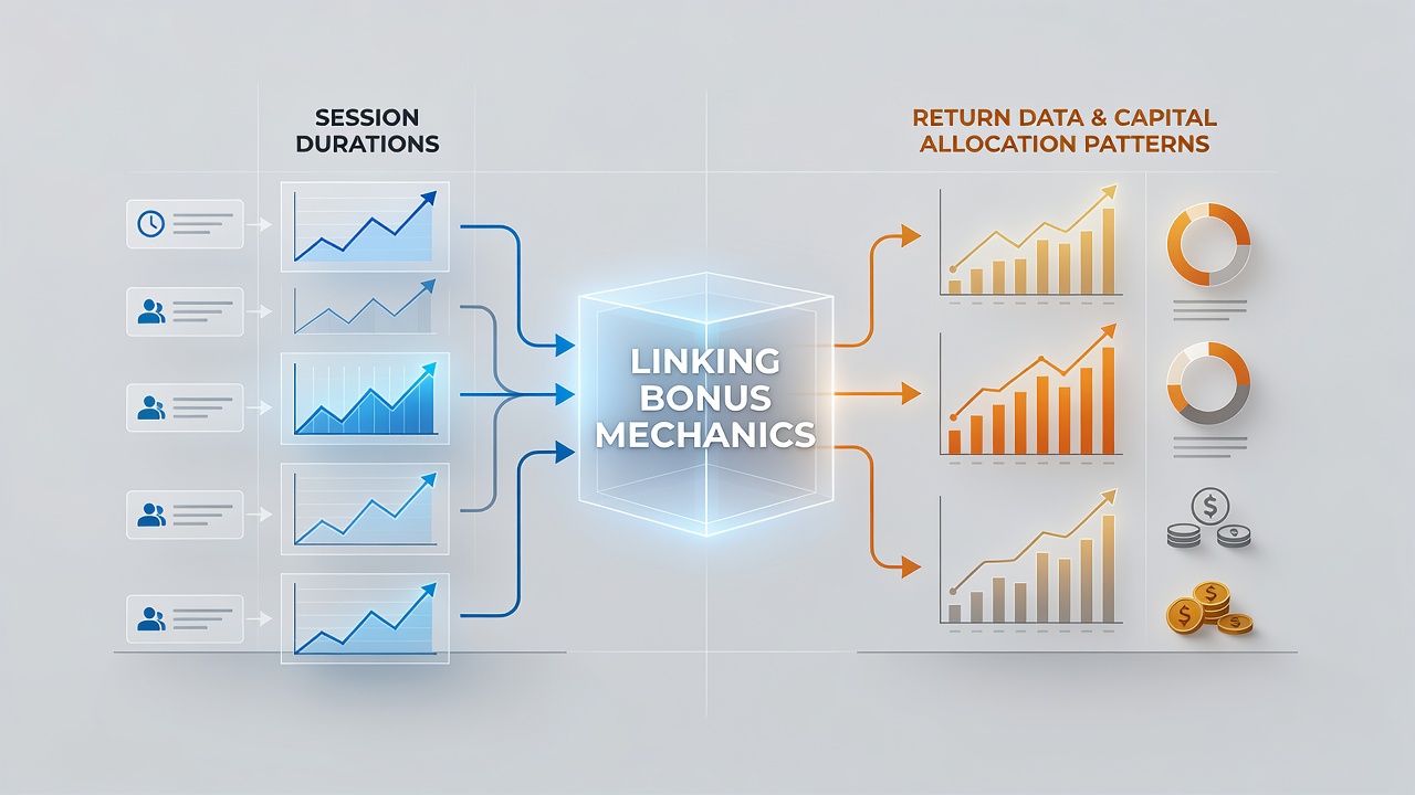 Chart illustrating capital allocation shifts during bonus rounds and their impact on session length metrics