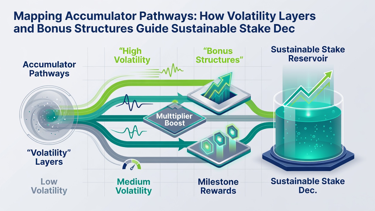 Illustration of bonus structure layers guiding stake decisions in accumulator-based digital games