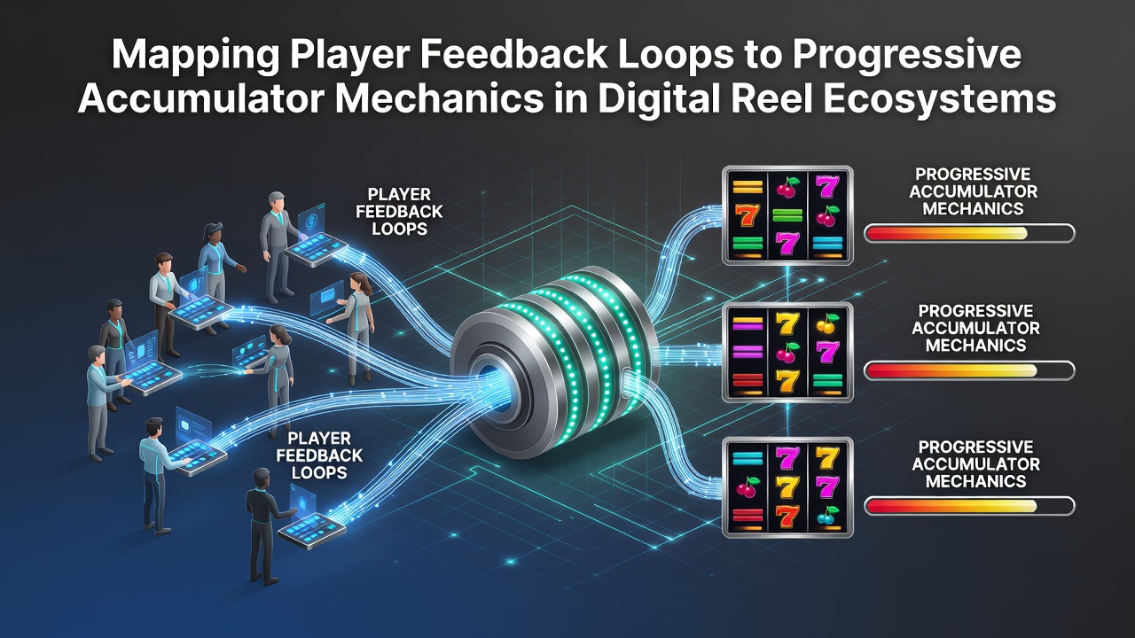 Diagram showing player interaction cycles connected to accumulator growth stages in digital reel systems