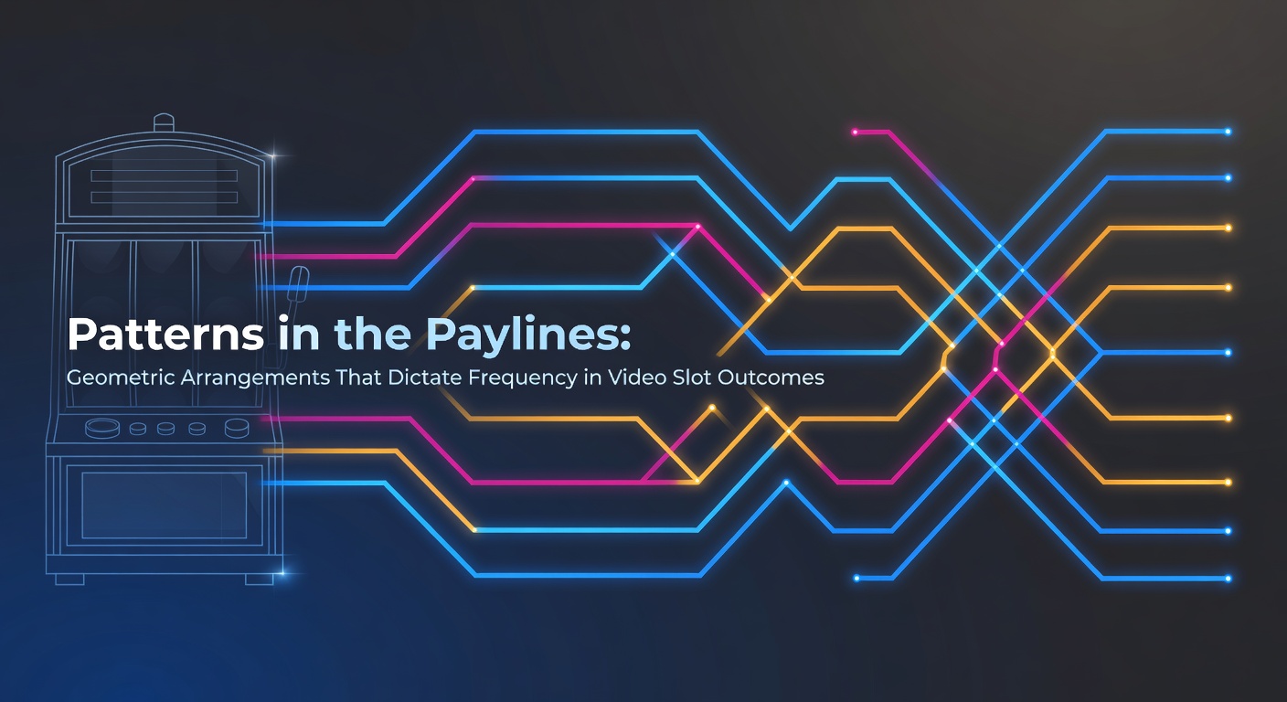 Diagram showing various geometric payline patterns including straight, diagonal, and zigzag arrangements across a slot grid
