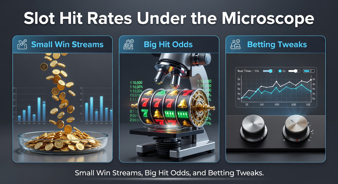 Close-up view of a slot machine paytable highlighting hit frequency indicators and win probability charts