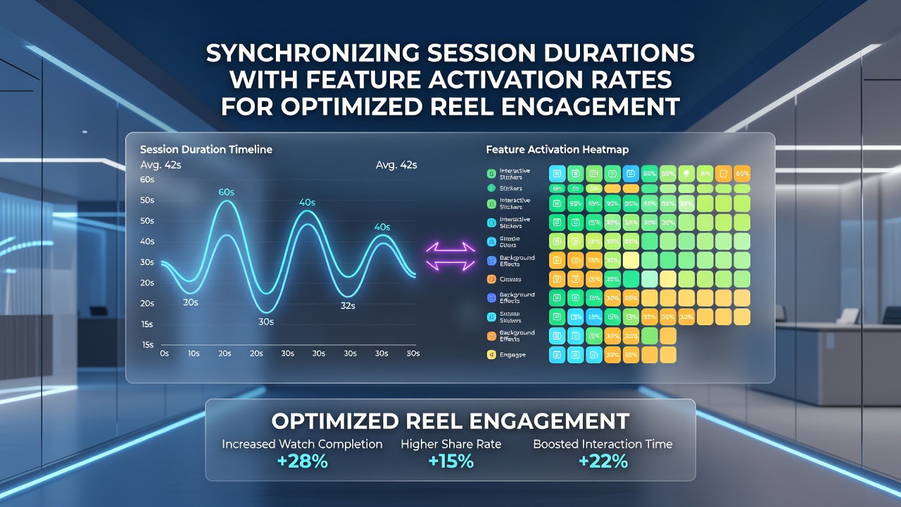 Analytics dashboard showing session duration metrics aligned with feature trigger frequencies