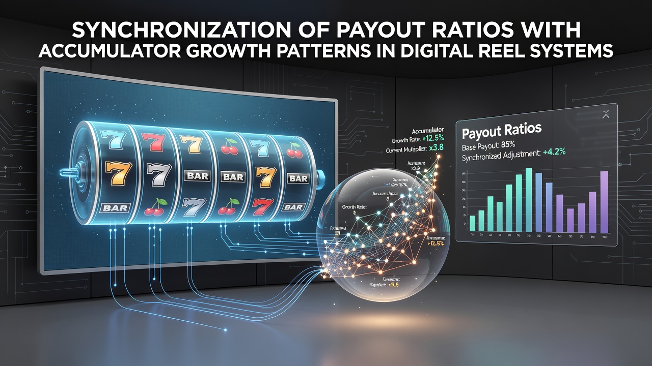 Technical diagram illustrating accumulator pool growth curves intersecting with payout ratio adjustment points